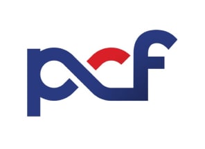 typographic logo for PCF